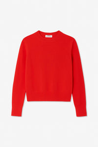White + Warren - Cashmere Rib Trim Crewneck Top