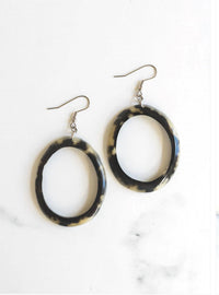 Cedar And Cypress - Women's Natural Horn Hoop Earrings