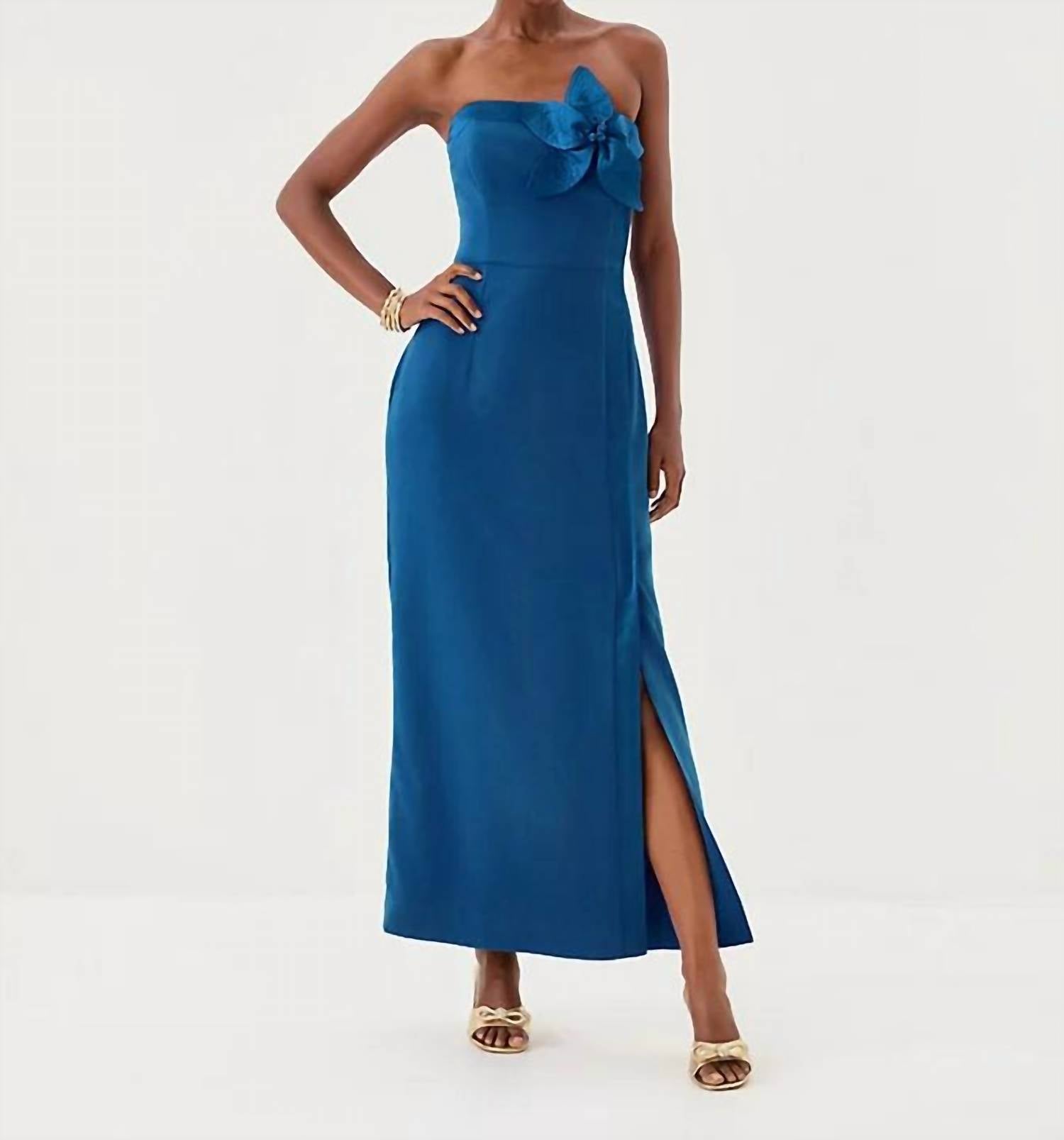 Lilly Pulitzer Anasophia Maxi Dress in starlight navy - women's dress