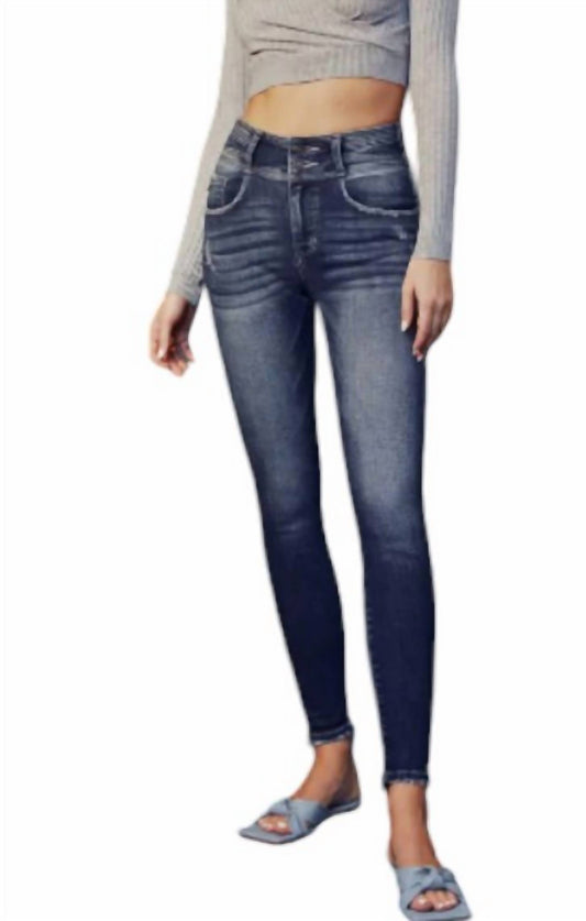 Kancan - High Rise Double Button Jeans