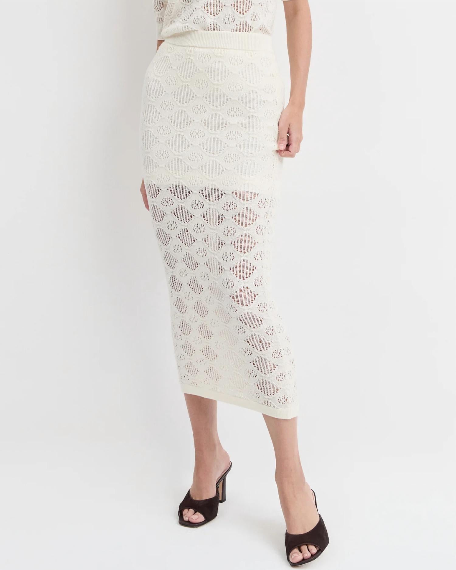 Favorite Daughter Women's The Courtside Skirt in white - women's skirt