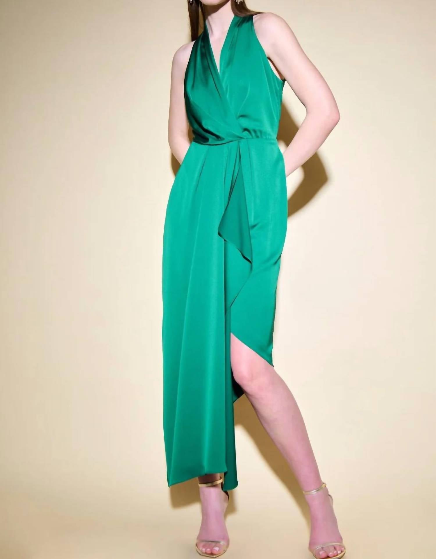 Joseph Ribkoff - Halter Neck Dress With Cascade Detail