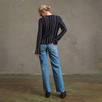 Raisonnel - Slim Wavy Stitch Button Cardigan