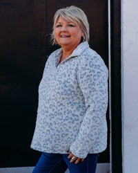 Multiples - Cheetah Pattern Plush Knit Top
