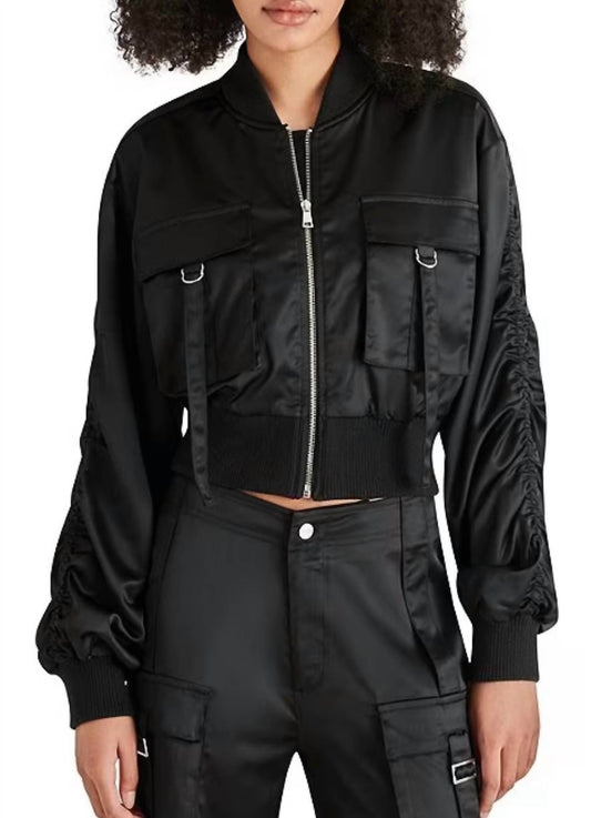 Bb Dakota - Costa Silk Utility Cropped Bomber Jacket