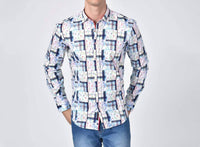 Eight X - Umbrellas And Plaid In Colorful Rain Drops Button Down Shirt