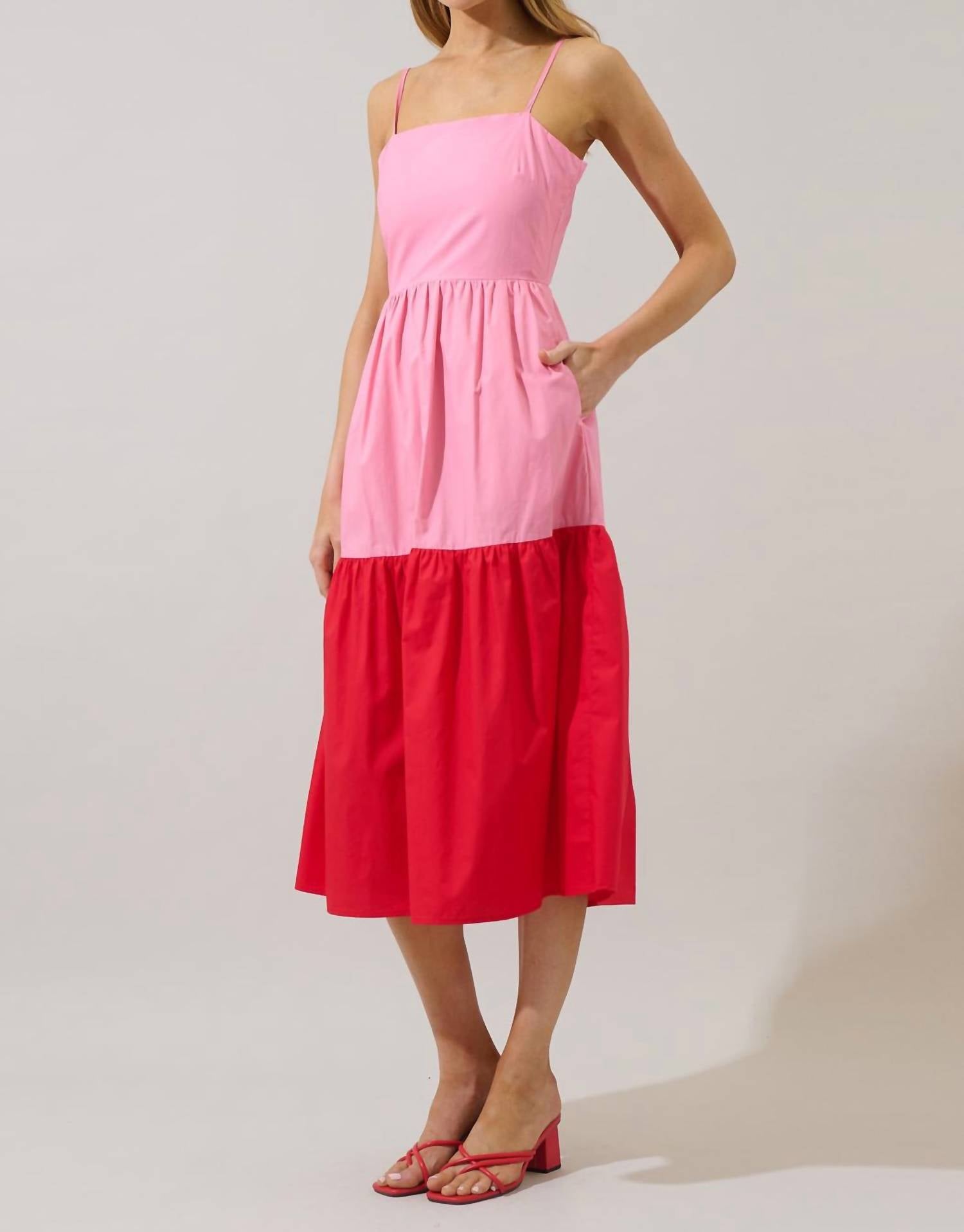 Sugarlips - Rebekah Color Block Midi Dress