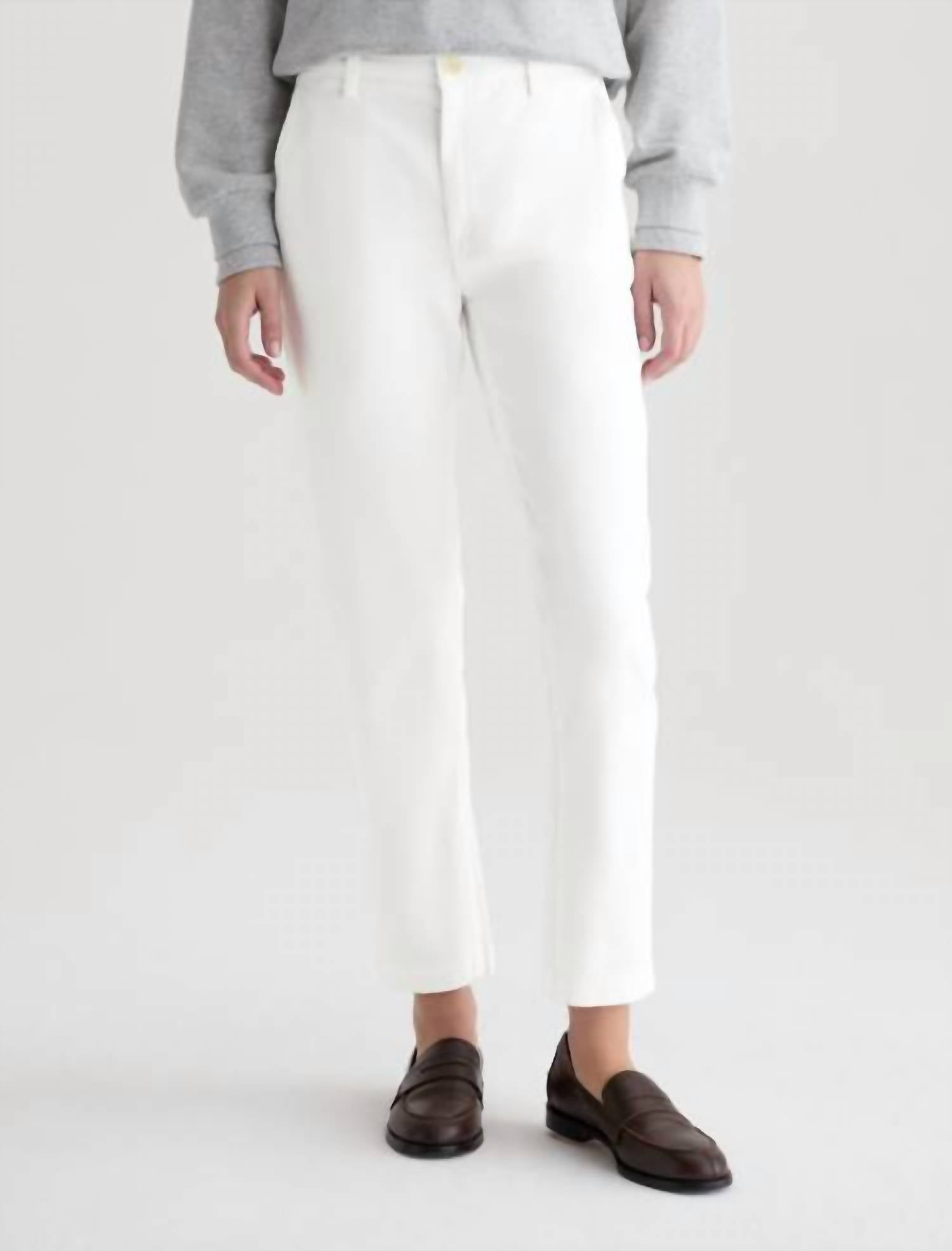 AG Jeans Caden Tailored Trouser Pant in white - women's pants