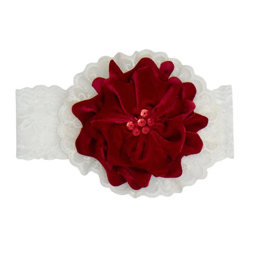 Haute Baby - "Evelyn" Holiday Headband for Baby Girls