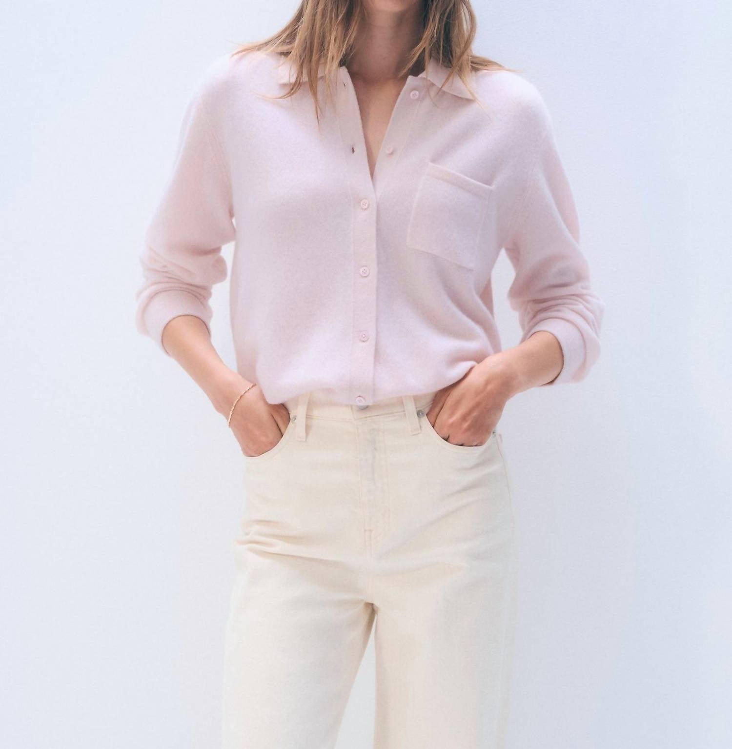 White + Warren - Cashmere Textured Henley Top