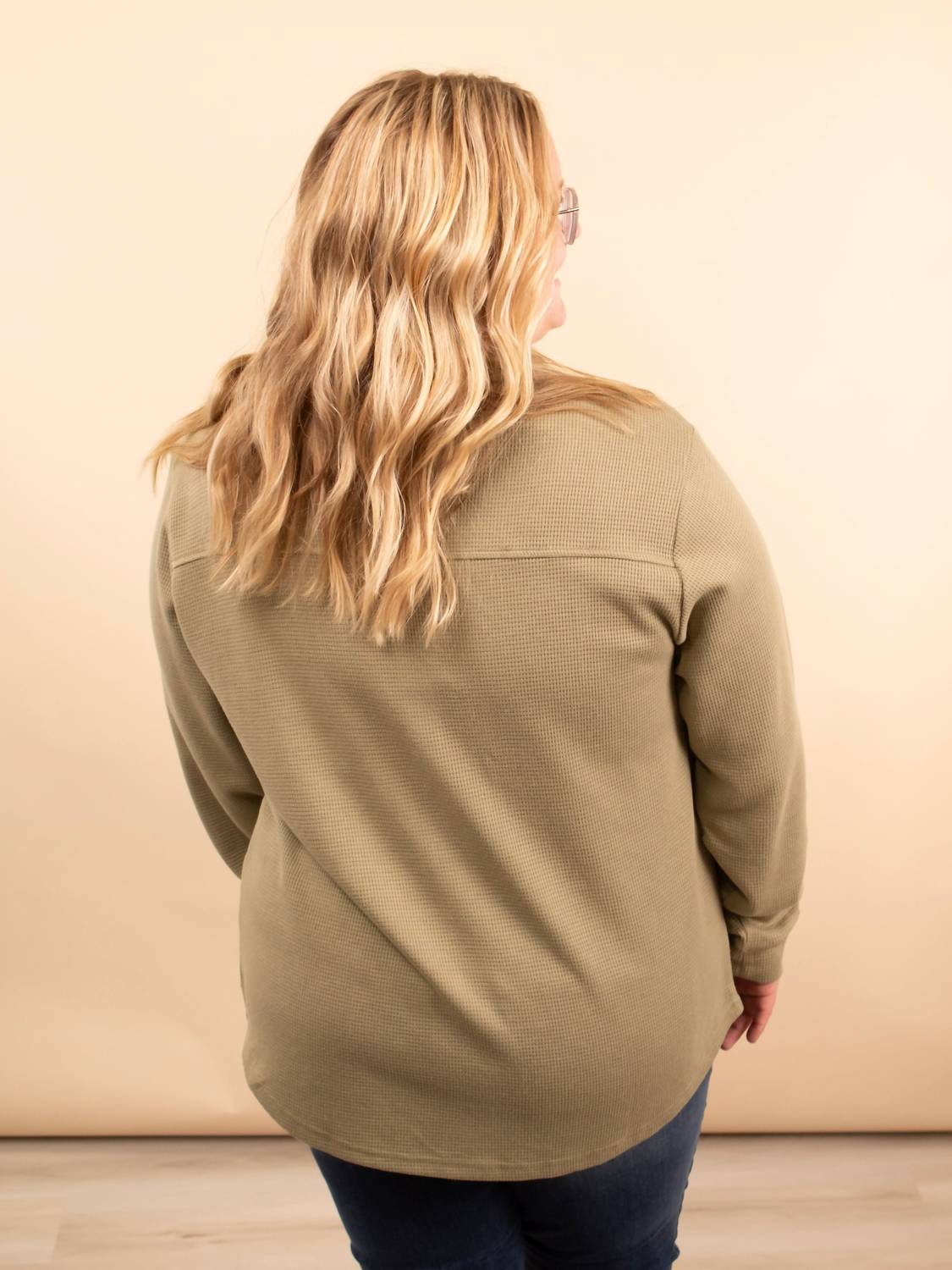 Michelle Mae - Timeless Threads Thermal Button Up Shirt