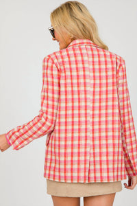 And The Why - Plaid Printed Blazer