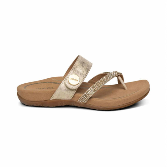 Aetrex - Women's Izzy Sparkle Toe Thong Sandal