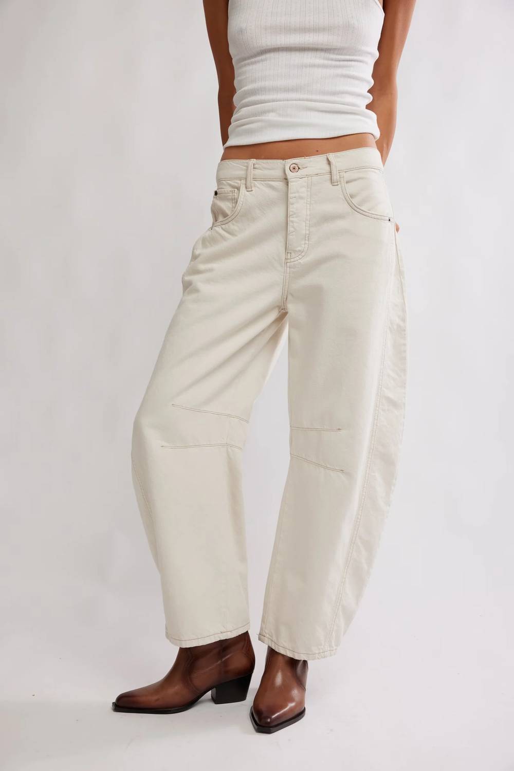 Free People - Good Luck Mid Rise Barrel Jeans