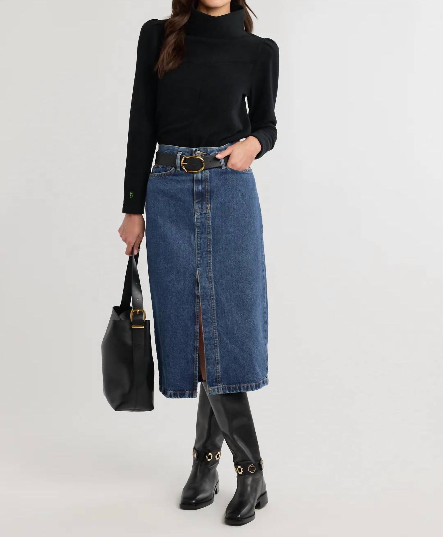 Dudley Stephens - Camilla Puff Sleeve Turtleneck Top