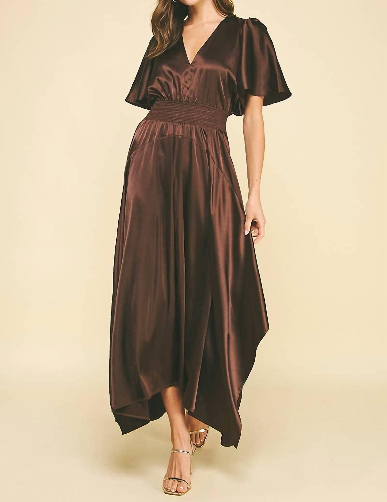 Pinch - Chiffon Slit Detailed Maxi Dress