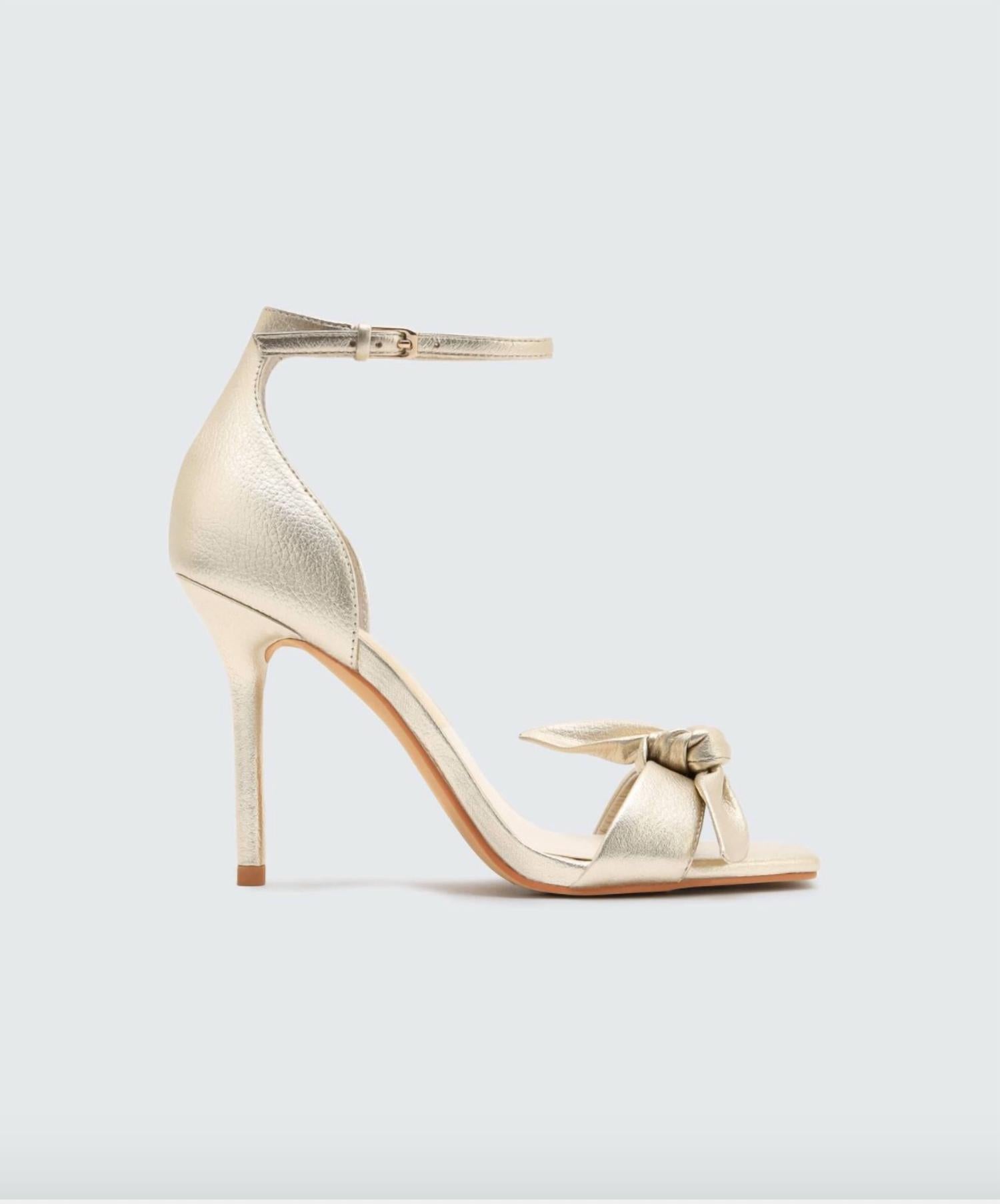Dolce Vita - Women's Helana Genuine Leather Bow Ankle Strap High Heels