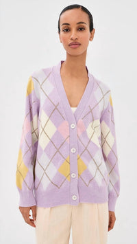 &Daughter - Argyle Grand Dad Cardigan