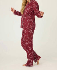 Pj Salvage - Hold Your Horses Western Print Flannel Pajama Set