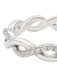 Allyanna Gifts - Women's Moissanite Pave Twisted Eternity Ring Band