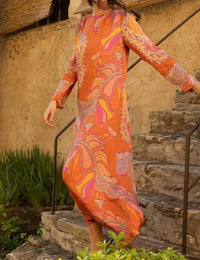 Oliphant - Long Sleeve Shift Maxi Dress