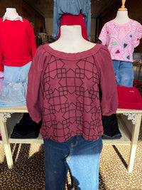 Ivy Jane - Women's Quilted Pattern Knit Top