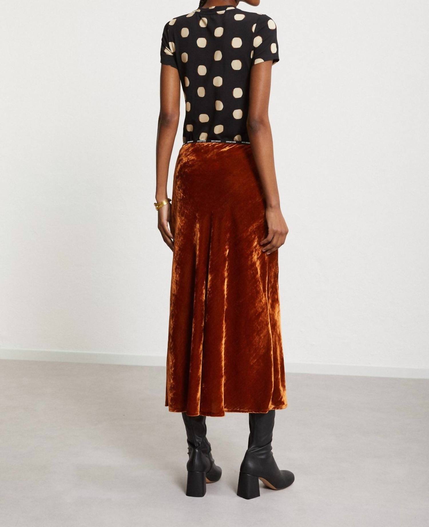 Ottod'Ame - Crushed Velvet Skirt