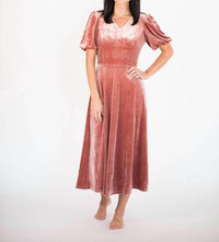 Tea N Rose - Brinklie Velvet Dress