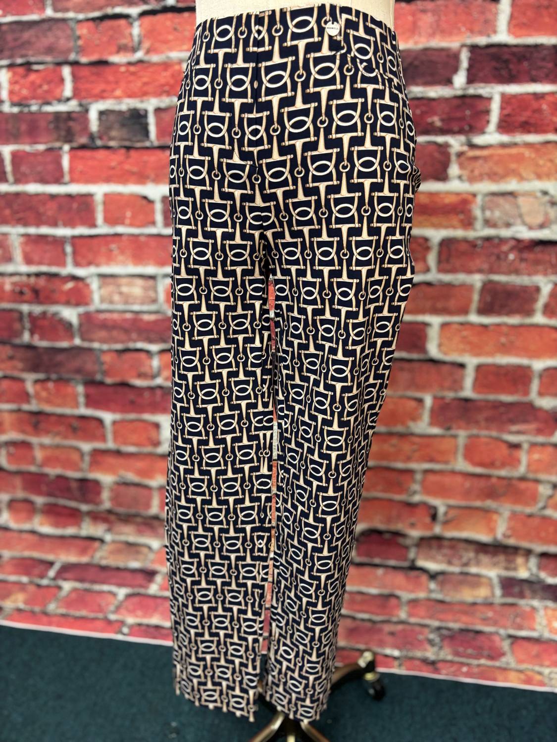 Robell - Bit Print Pull On Pant