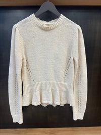 Ulla Johnson - Aurelie Long Sleeve Peplum Pullover