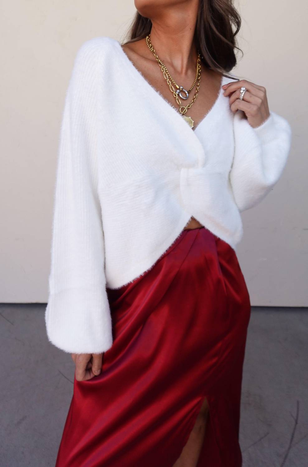 Cozy Co. - Twist Front Sweater