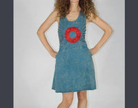 Jayli Amni Blues Mini Dress in teal - women's dress
