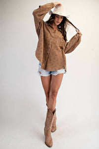 Easel - Floral Gauze Top