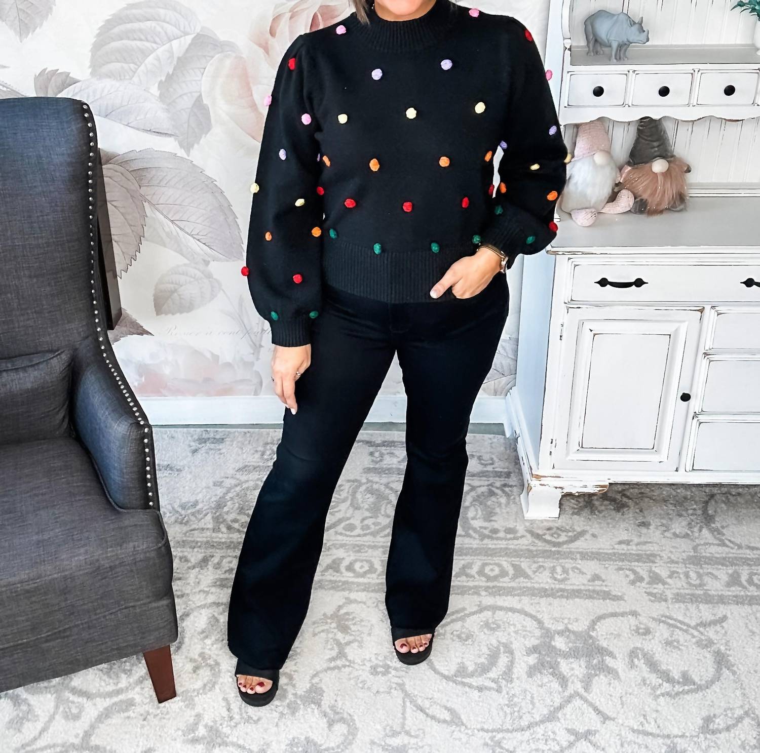 Andree By Unit - Act Like It's My Party Pom Sweater