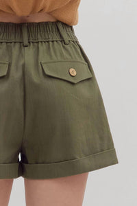 Entro - Nellie High-waist Rolled Cuff Shorts