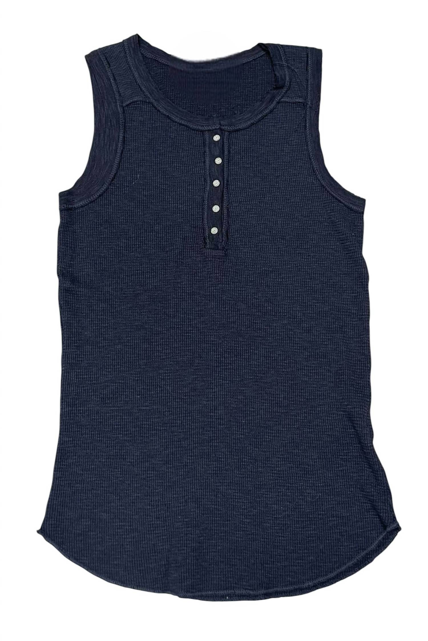 Crown Jewel - Women's Thermal Crew Henley Tank
