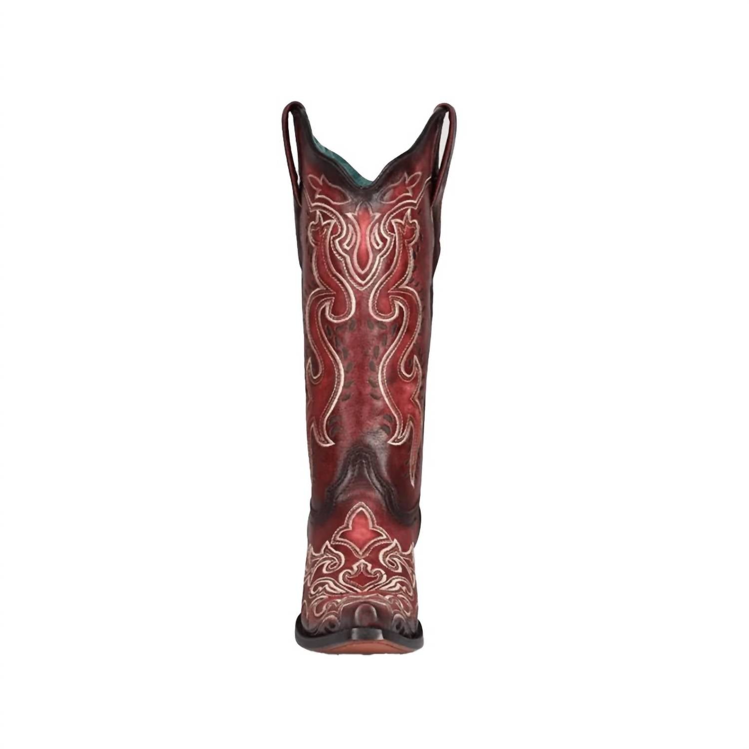 Corral - Women's Burnished Embroidered Snip Toe Boot