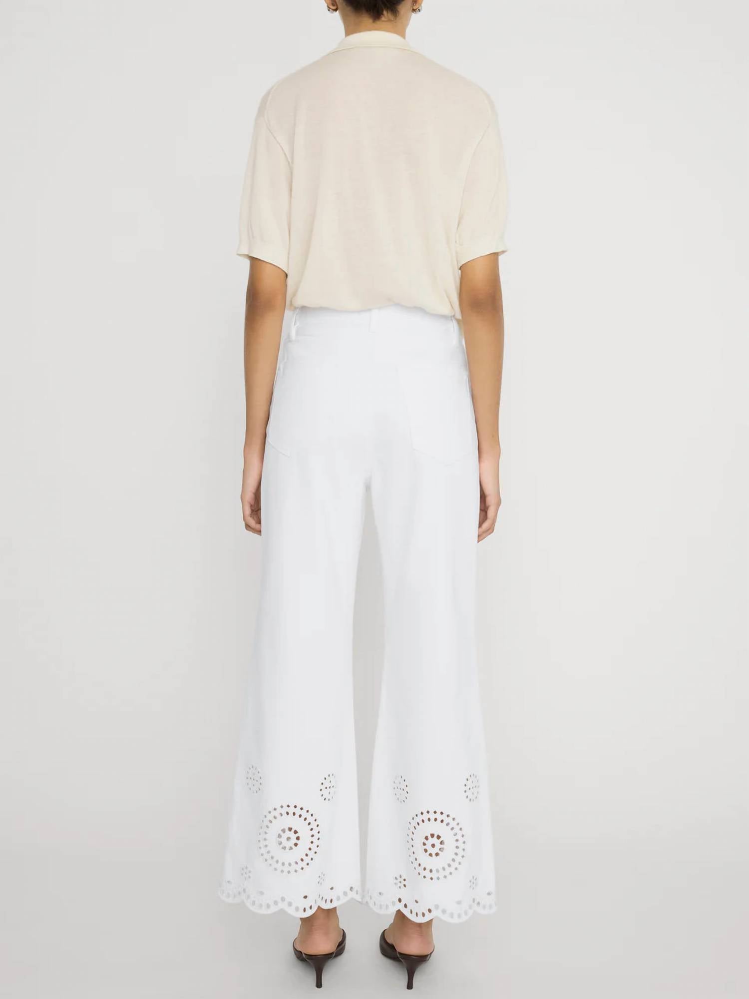Frame - The Eyelet Wide Flare Pant