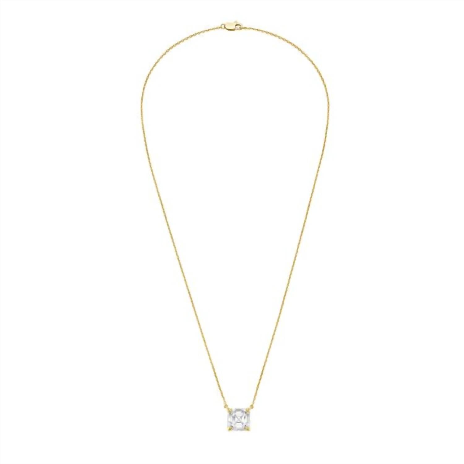 Diana M Jewels - 2.00 Cts Lab Grown Asscher Cut East West Diamond Pendant Necklace