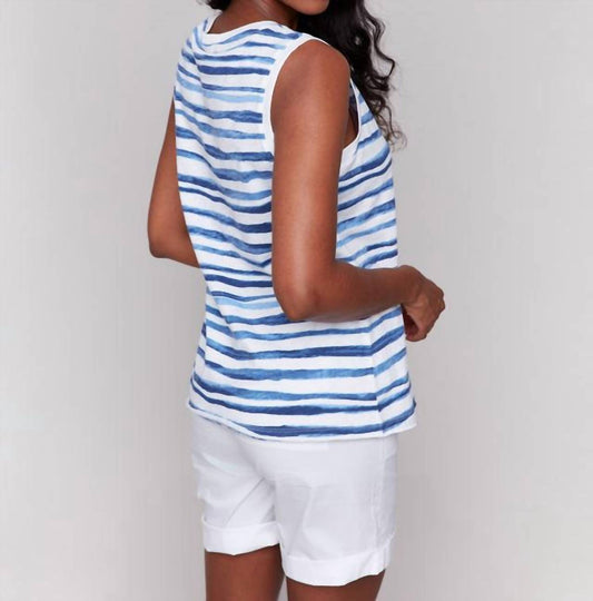 Charlie B - Printed Organic Cotton Sleeveless Top