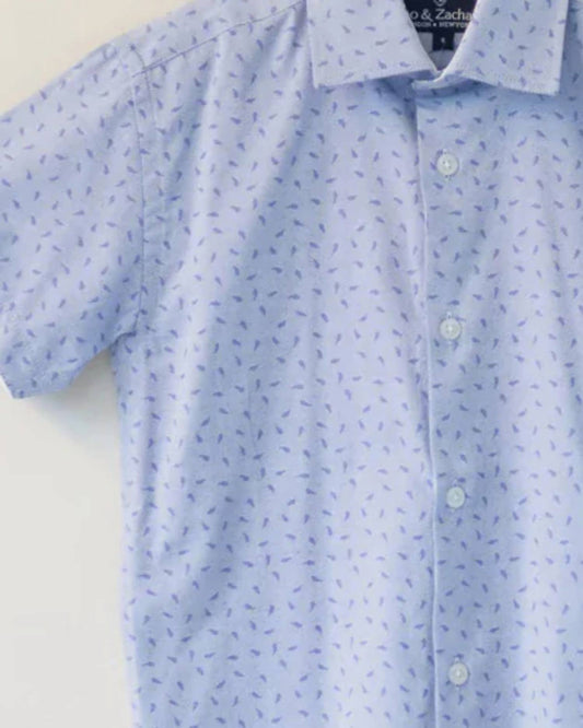 Leo & Zachary - Boys' Coco Cay Strikes Short Sleeve Shirt