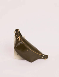 Maradji Nicolette Belt Bag in patent khaki - women's bag