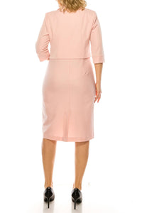 Maya Brooke - 3/4 Sleeve Jacket Dress 2 Piece Set