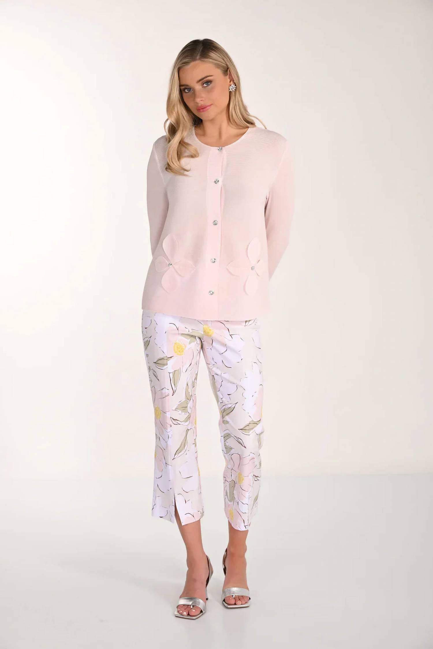 Frank Lyman - Fina Floral Print Cropped Trousers
