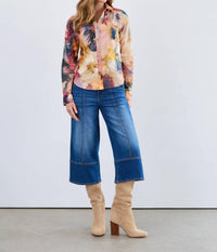 Fdj - Long Sleeve Split Neck Shirt