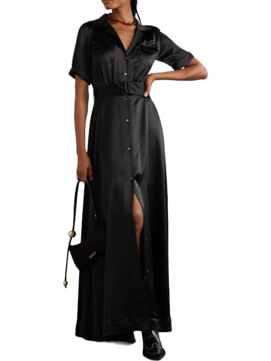 Staud - Millie Belted Long Shirt Dress