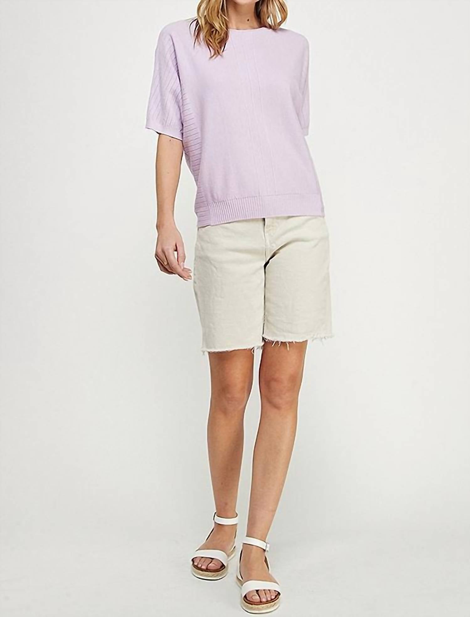 Allie Rose - Short Sleeve Dolman Sweater
