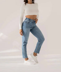 Matcha Jeans - Mom High Rise Jeans
