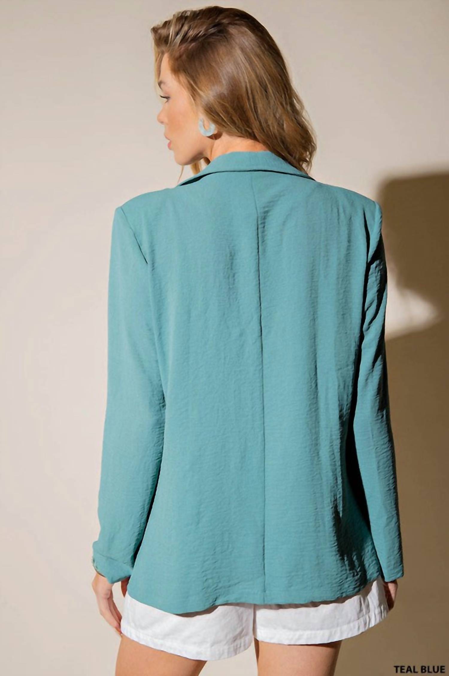Kori - Kristi Pleated Sleeve Blazer
