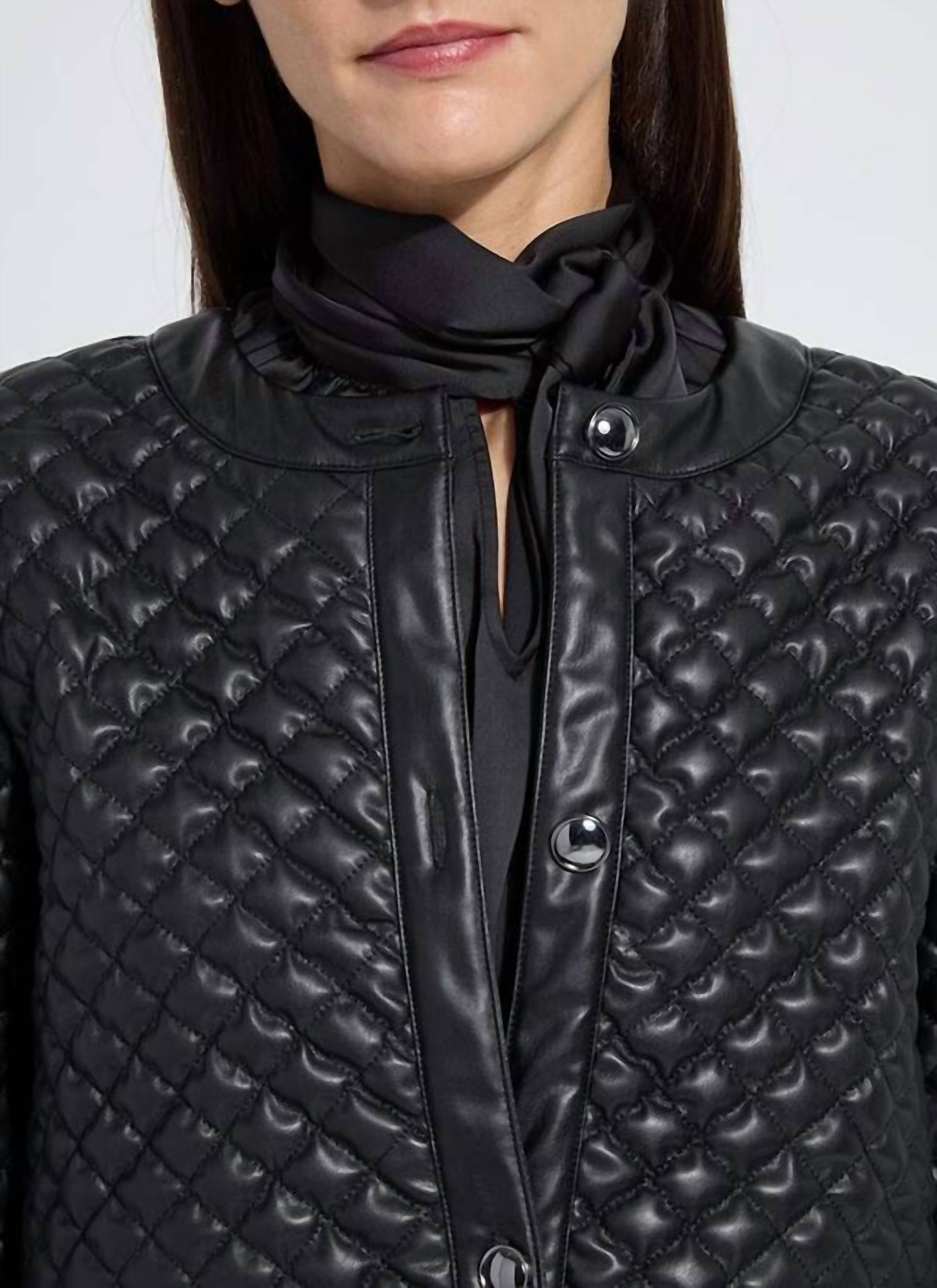 Lysse - aurelle quilted vegan leather jacket